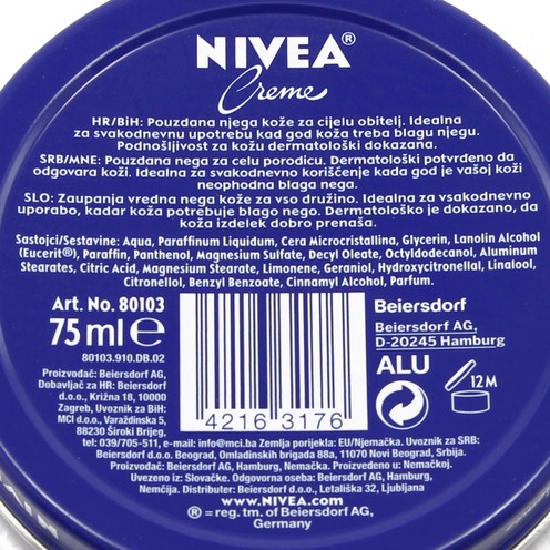 Nivea krema 75 ml