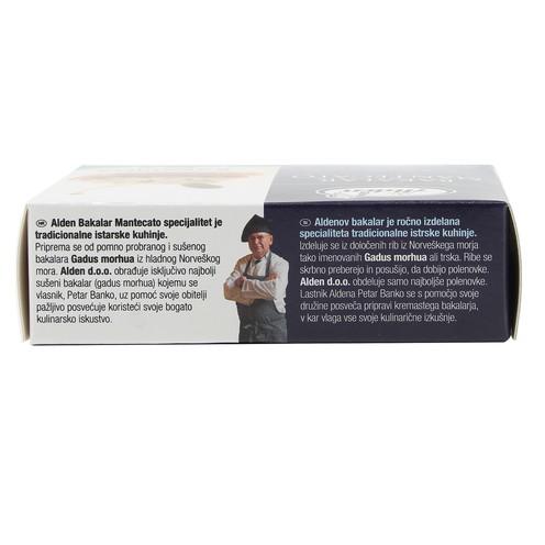 White whisked mantecato cod spread with capers 90 g