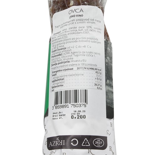 Schafswurst in Rotwein 200 g