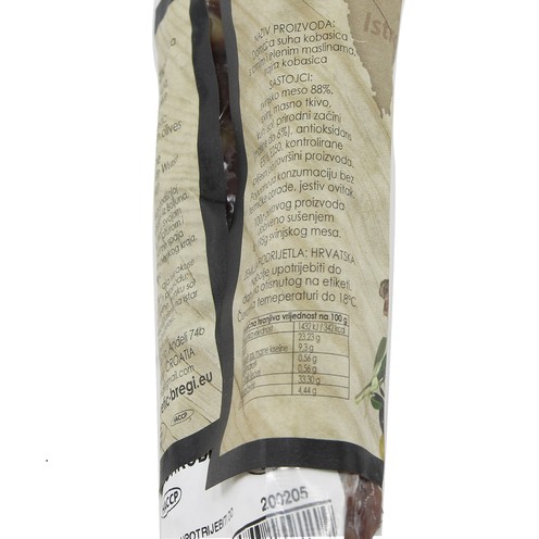Trockene istrische Wurst mit Oliven 167 g