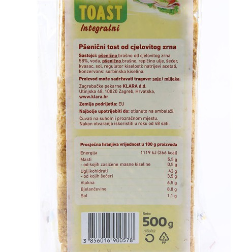 Volkorn Toast 500 g
