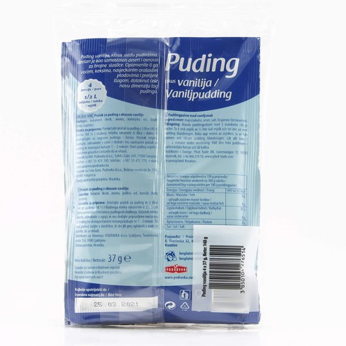 Dolcela vanilla pudding pulwer 37 g, 3+1 free