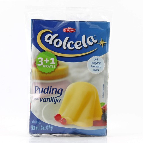 Dolcela vanilla pudding pulwer 37 g, 3+1 free