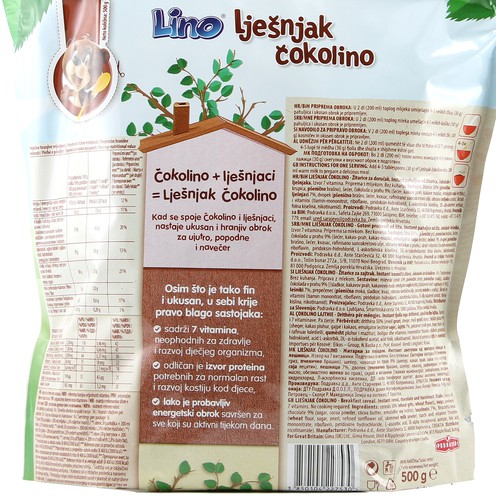 Lino Chocolino Kinder-Instant-Müsli Haselnuss (500 g)