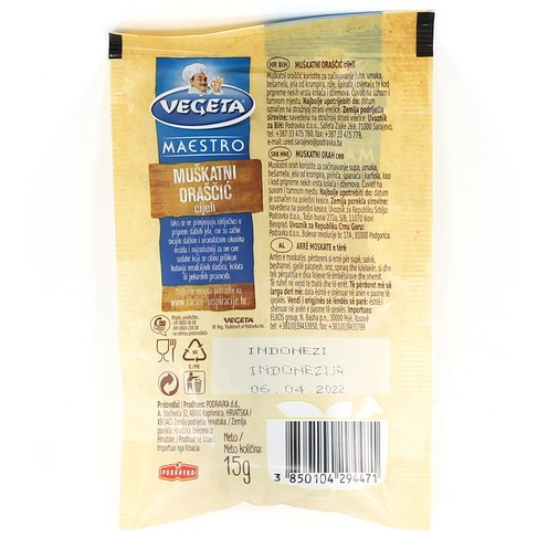 Vegeta Maestro muškatni oraščić cijeli s ribežom 15 g
