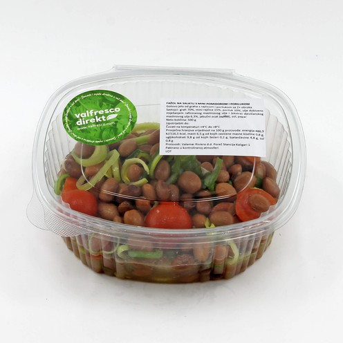 Bohnensalat mit Mini Tomaten und Lauch für 2 Personen (500 g)