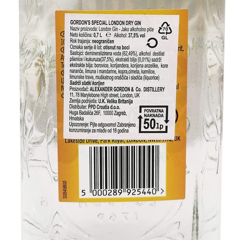 GIN GORDON'S TROCKEN 0,70 L